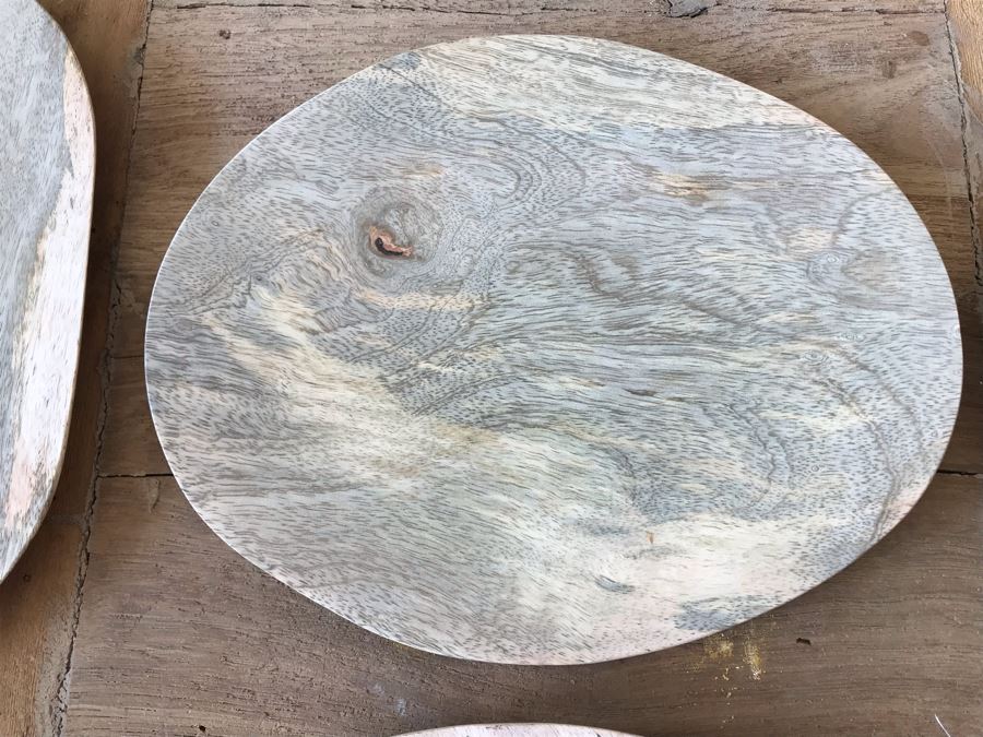 Set Of (4) Mango Wooden Plates By HK Living Retails $60 [Photo 4]