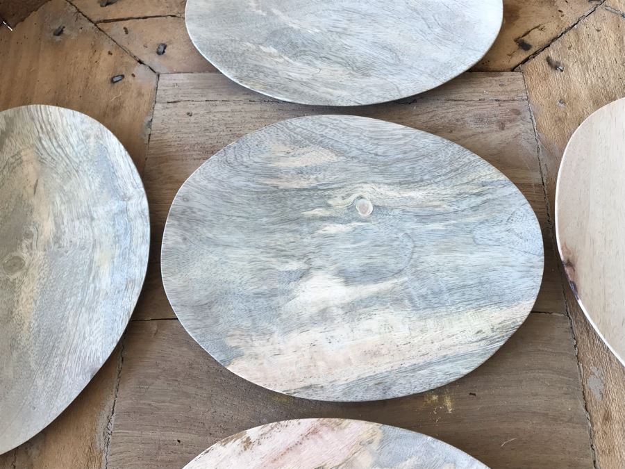 Set Of (4) Mango Wooden Plates By HK Living Retails $60 [Photo 4]