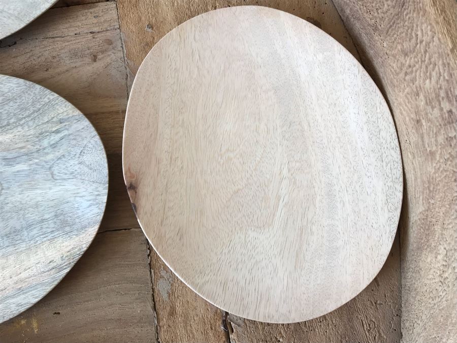 Set Of (4) Mango Wooden Plates By HK Living Retails $60 [Photo 5]