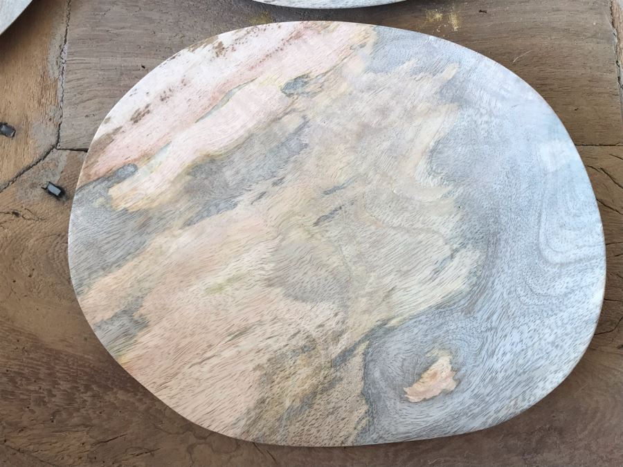 Set Of (4) Mango Wooden Plates By HK Living Retails $60 [Photo 3]