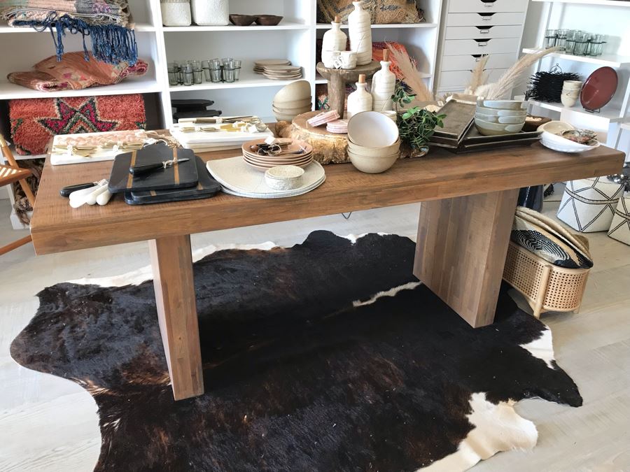 Wooden Dining Table By E & E Co 74L X 32W X 30H [Photo 3]