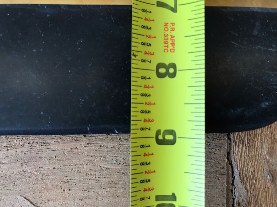 Dark Stone And Inlaid Brass Cheese Board 16W X 9D And Black Marble Cheese Knife Retails $81 [Photo 8]