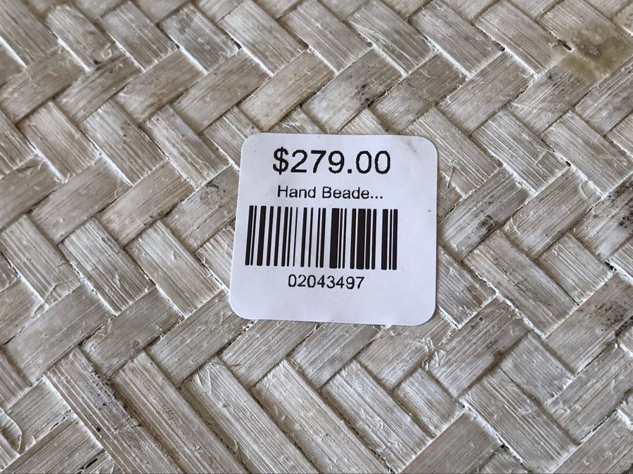 Set Of (3) Graduated Hand Beaded Shell Boxes White Larger Box Is 9W X 8D X 11H Retails $279 [Photo 13]