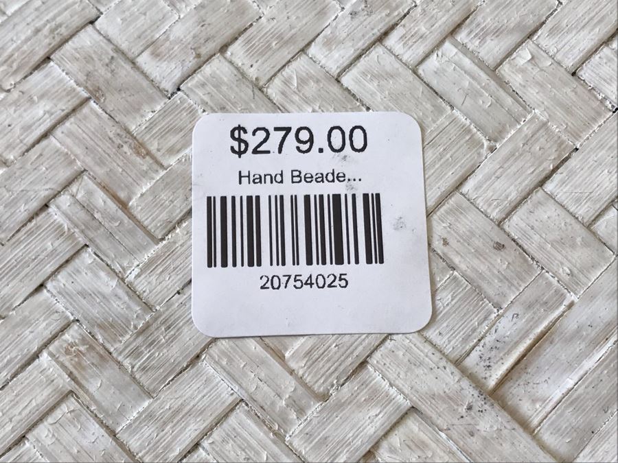 Set Of (3) Graduated Hand Beaded Shell Boxes White Larger Box Is 10W X 10D X 11H Retails $279 [Photo 4]