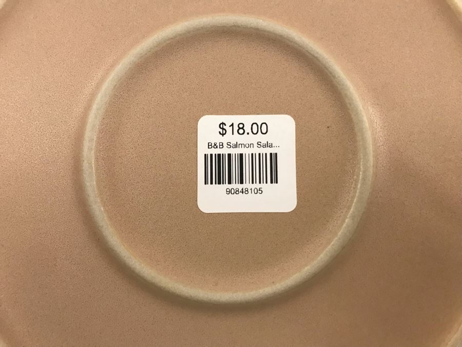 (8) B&B Grey Dinner Plates And (8) B&B Salmon Salad Plates Retails $336 [Photo 6]