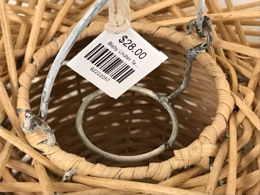 Pair Of Baby Urchin Hanging Light Fixtures Tealight Holder 13W X 9H Retails $56 [Photo 7]