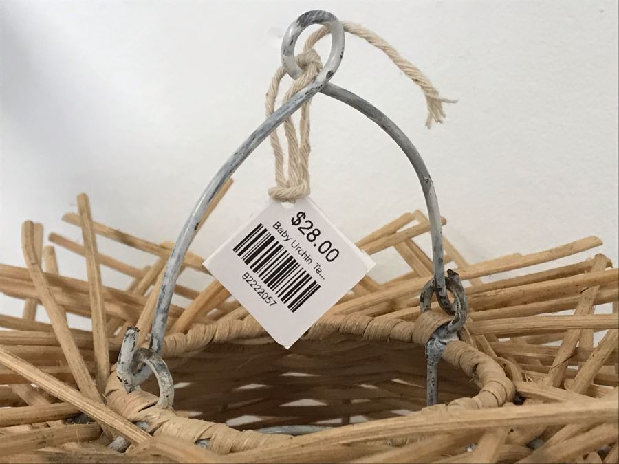 Pair Of Baby Urchin Hanging Light Fixtures Tealight Holder 13W X 9H Retails $56 [Photo 6]