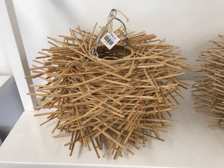 Pair Of Baby Urchin Hanging Light Fixtures Tealight Holder 13W X 9H Retails $56 [Photo 3]