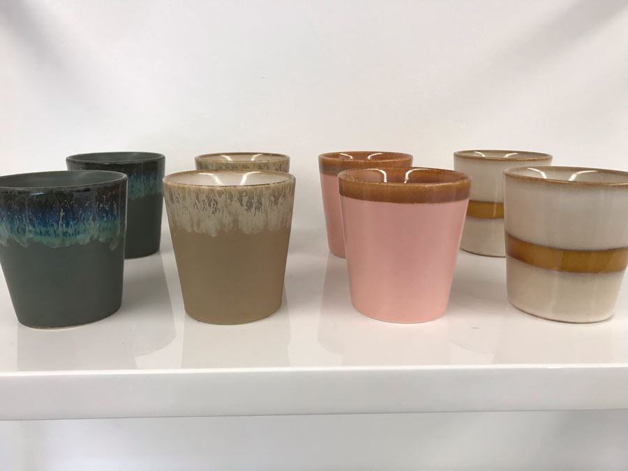 Set Of (8) 80s Ceramic Mugs 3R X 3H Retails $80