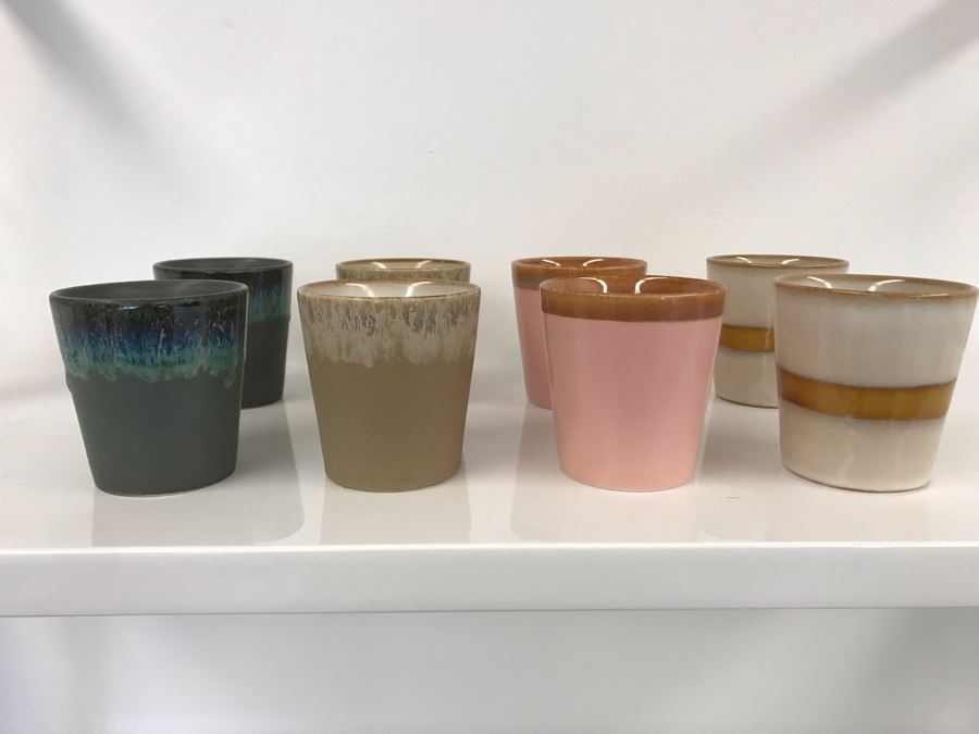 Set Of (8) 80s Ceramic Mugs 3R X 3H Retails $80 [Photo 2]