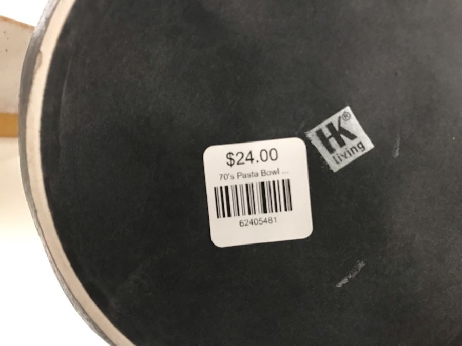Pair Of Large 70s 9R Bowls By HK Living And 70s Pasta 7R Bowl By HK Living Retails $114 [Photo 10]