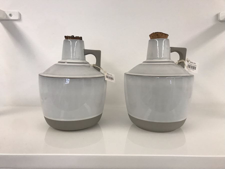 Pair Of Roost Ceramic Growlers 6W X 8H Retails $130 [Photo 2]