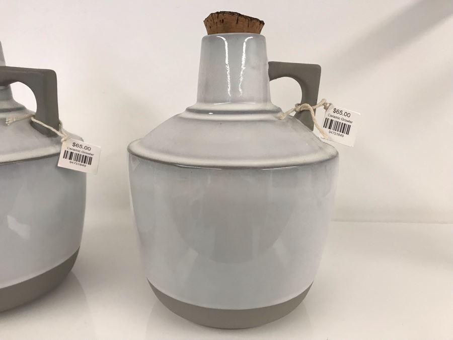 Pair Of Roost Ceramic Growlers 6W X 8H Retails $130 [Photo 3]