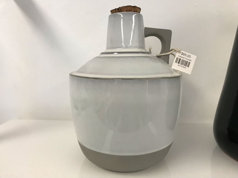 HK Living Stoneware 10H Jug And Roost Ceramic Growler 6W X 8H Retails $130 [Photo 5]