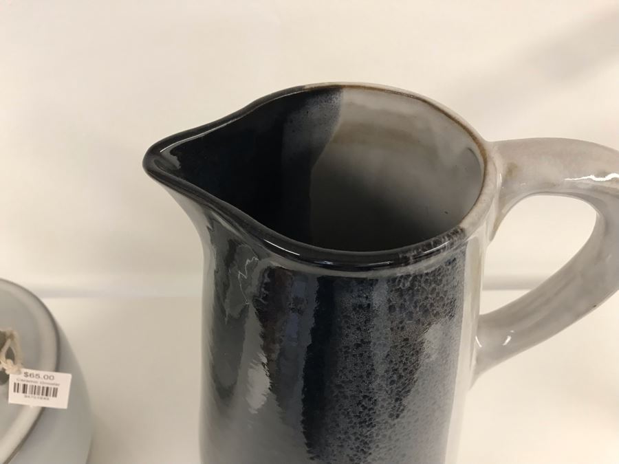 HK Living Stoneware 10H Jug And Roost Ceramic Growler 6W X 8H Retails $130 [Photo 4]
