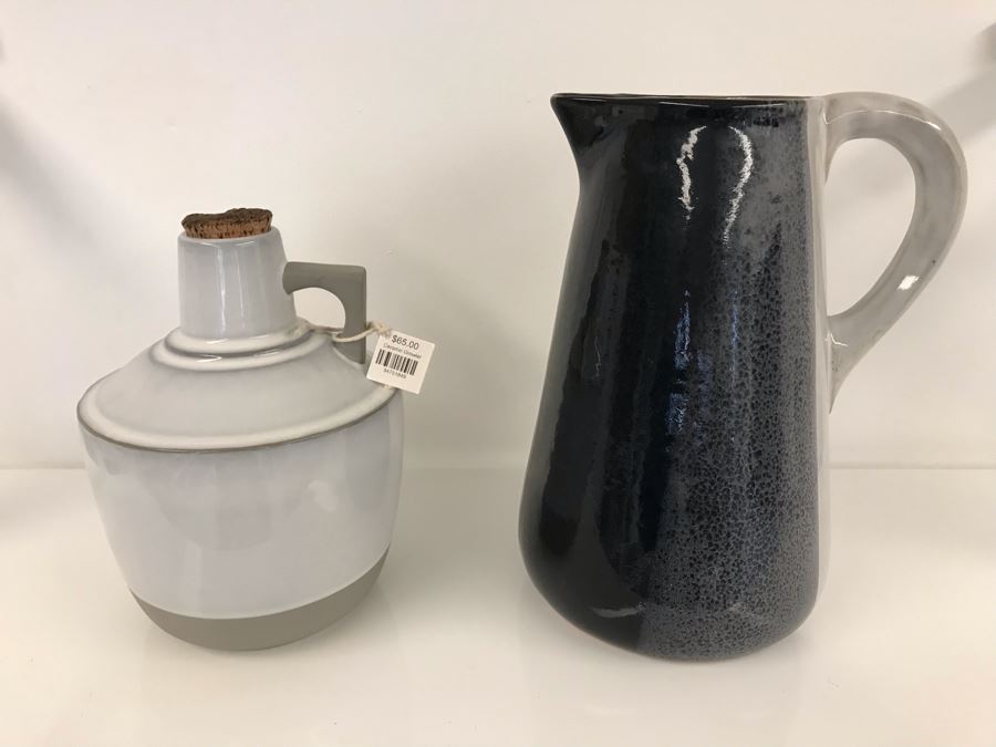 HK Living Stoneware 10H Jug And Roost Ceramic Growler 6W X 8H Retails $130 [Photo 2]