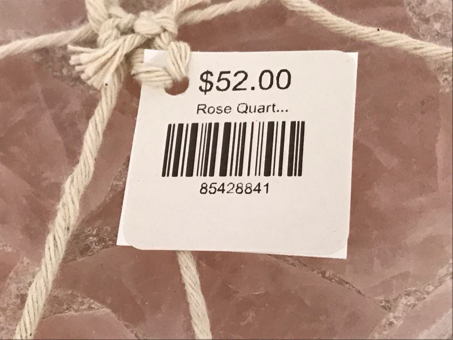 Rose Quartz Drink Coasters 4R Set Of (8) Retails $104 [Photo 6]