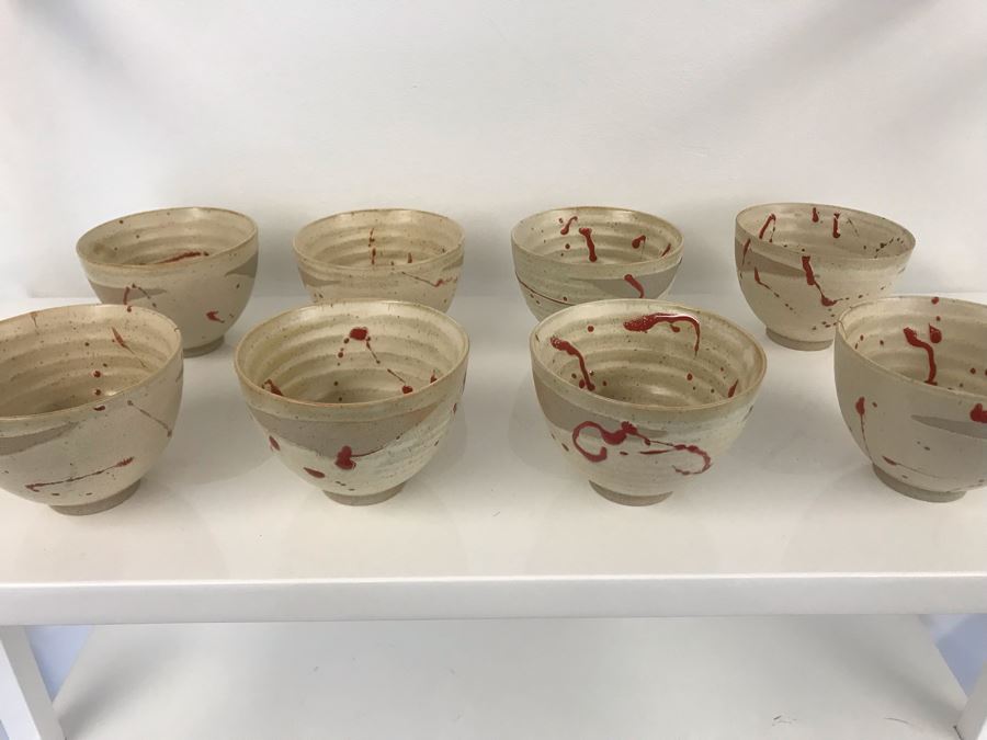 Set Of (8) Kyoto Spatter Bowls Cups 4W X 3H Retails $144 [Photo 3]