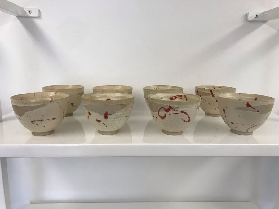 Set Of (8) Kyoto Spatter Bowls Cups 4W X 3H Retails $144 [Photo 2]