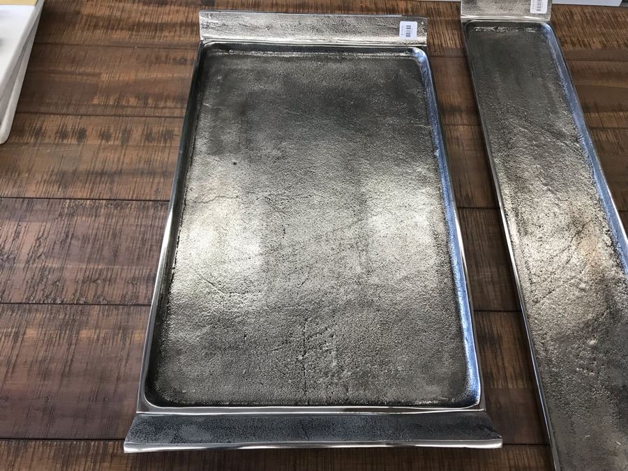 Long Metal Serving Tray 29 X 5.5 And Rectangular Metal Serving Tray 23 ...