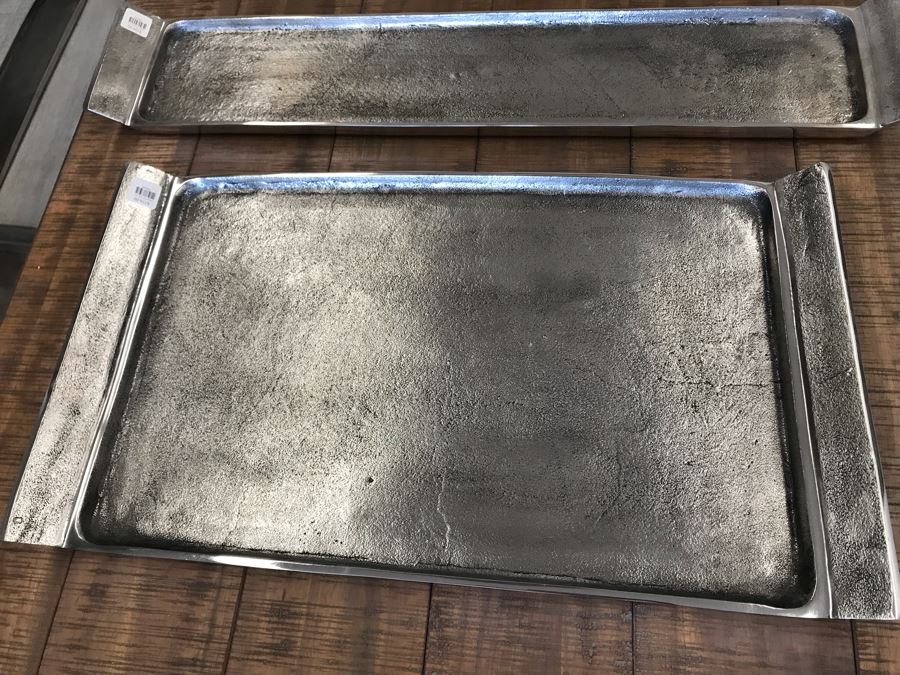 Long Metal Serving Tray 29 X 5.5 And Rectangular Metal Serving Tray 23 X 13 Retails $227 [Photo 3]