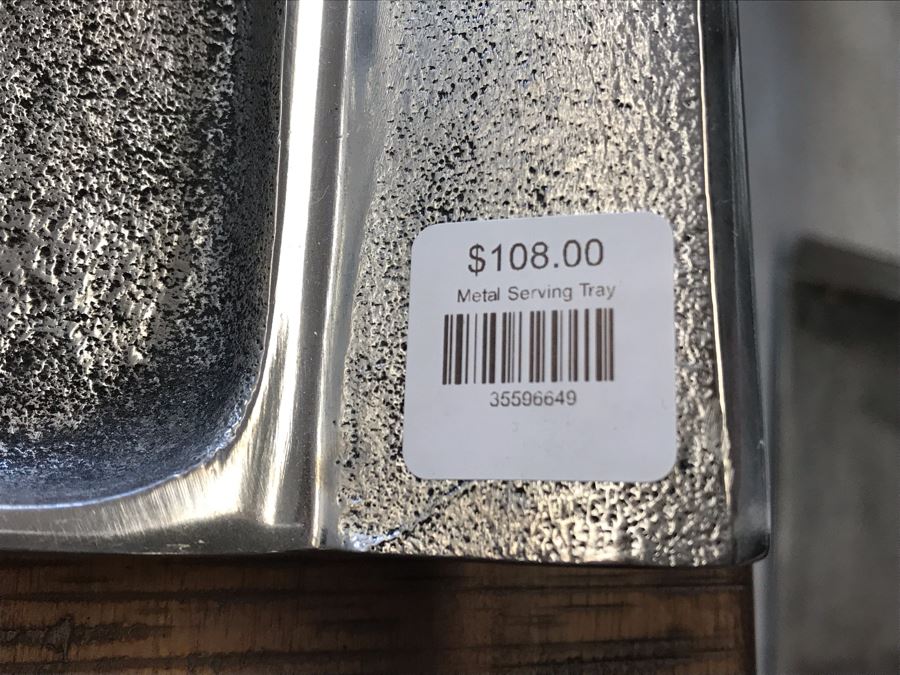 Long Metal Serving Tray 29 X 5.5 And Rectangular Metal Serving Tray 23 X 13 Retails $227 [Photo 7]
