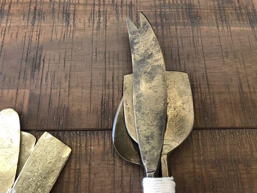 (2) Sets Of Cheese Knives And Mixed Metal Fork And Spoon Retails $118 [Photo 4]
