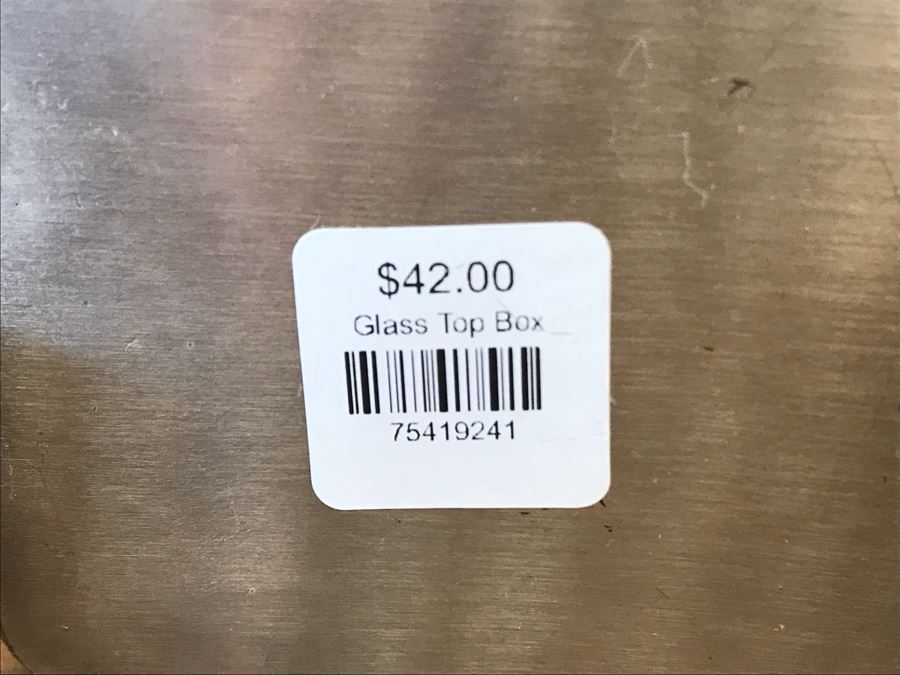 (3) Rectangular Silver Tone Metal Boxes With Glass Tops Retails $130 [Photo 11]