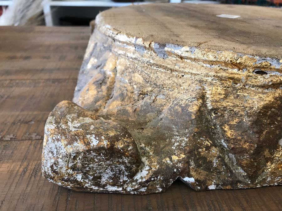Gilded Carved Wooden Pillar Base 16.5 X 16.5 Retails $120 [Photo 6]