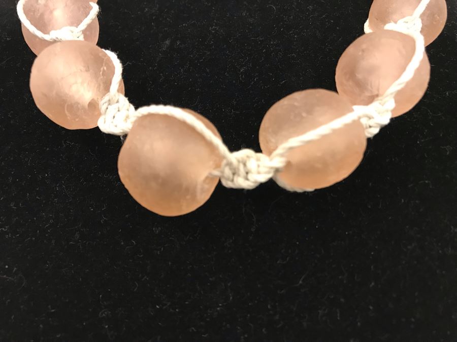 Blush Large Glass Beaded Necklace Retails $50 [Photo 4]