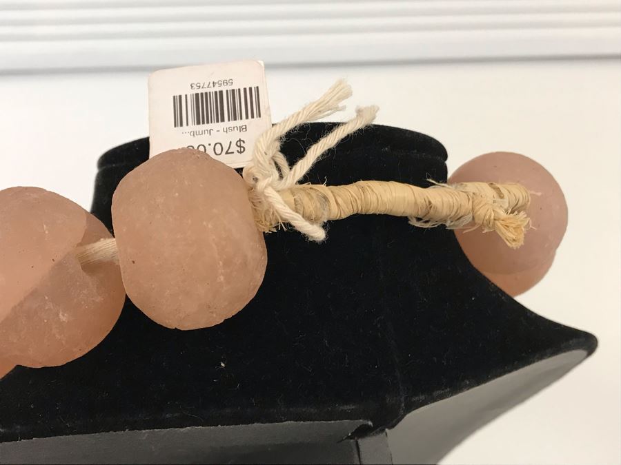 Blush Jumbo Glass Beaded Necklace Retails $70 [Photo 6]