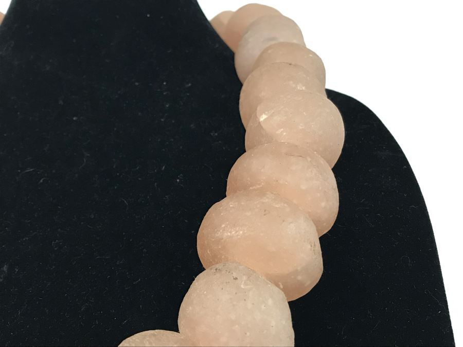 Blush Jumbo Glass Beaded Necklace Retails $70 [Photo 5]