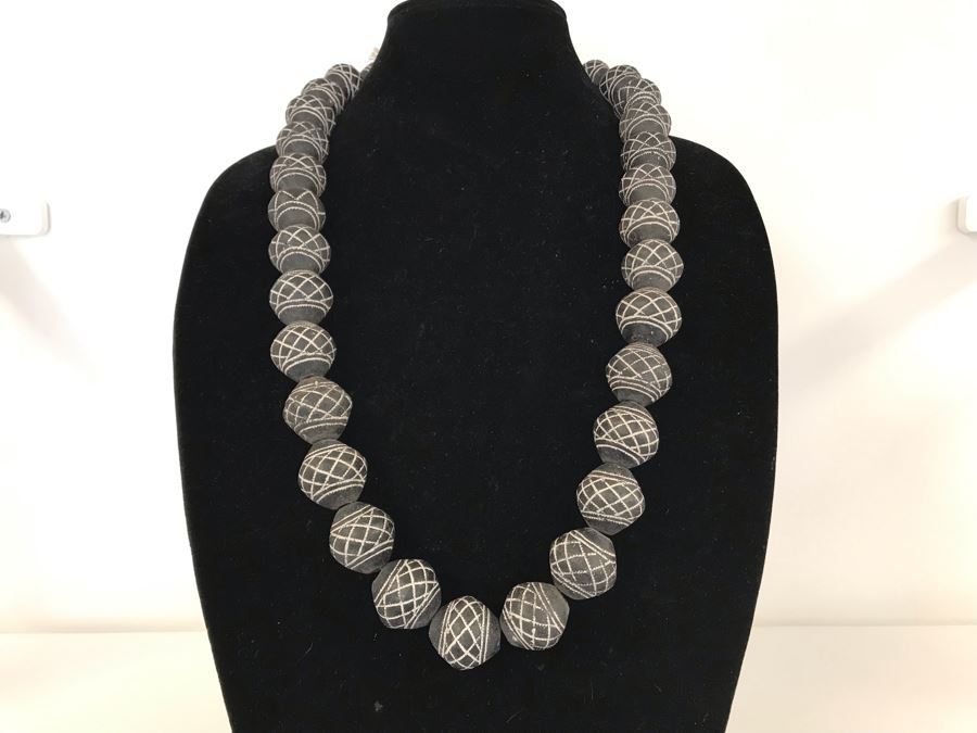 Large Mali Clay Beads Necklace Retails $60 [Photo 2]