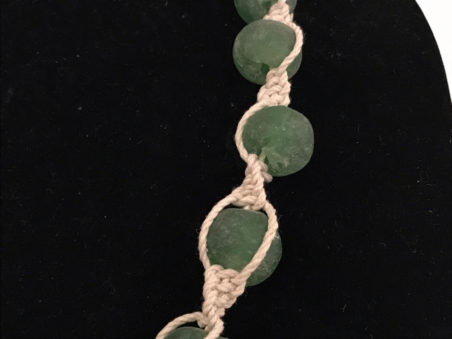 Large Green Glass Beads Necklace Retails $50 [Photo 5]