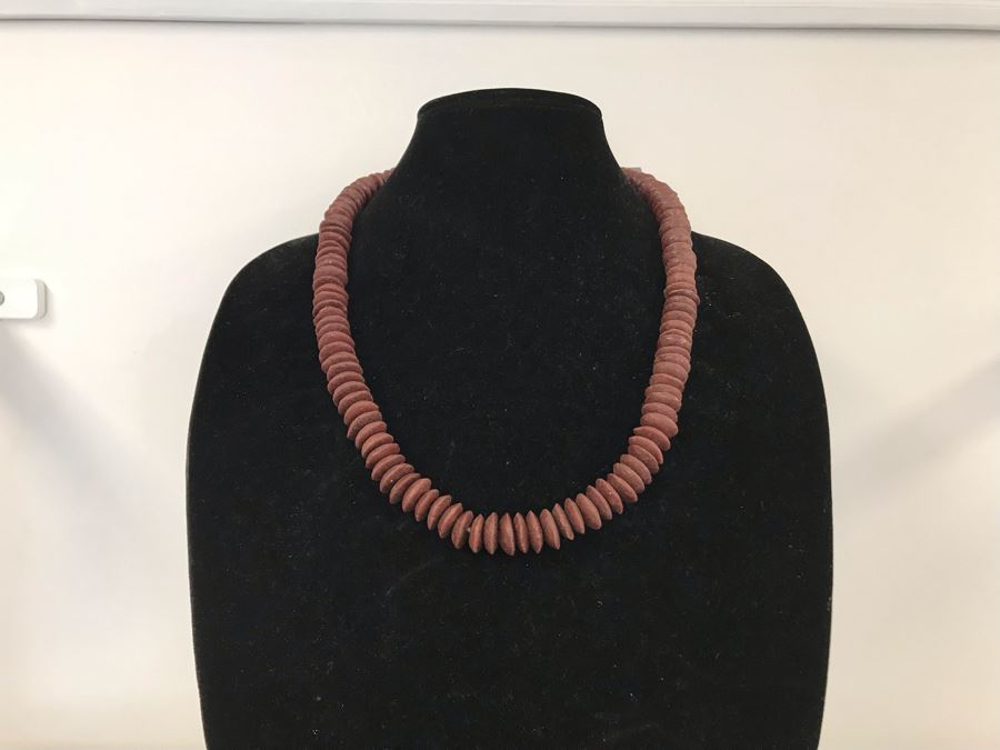 Crimson Beaded Necklace Retails $32 [Photo 3]