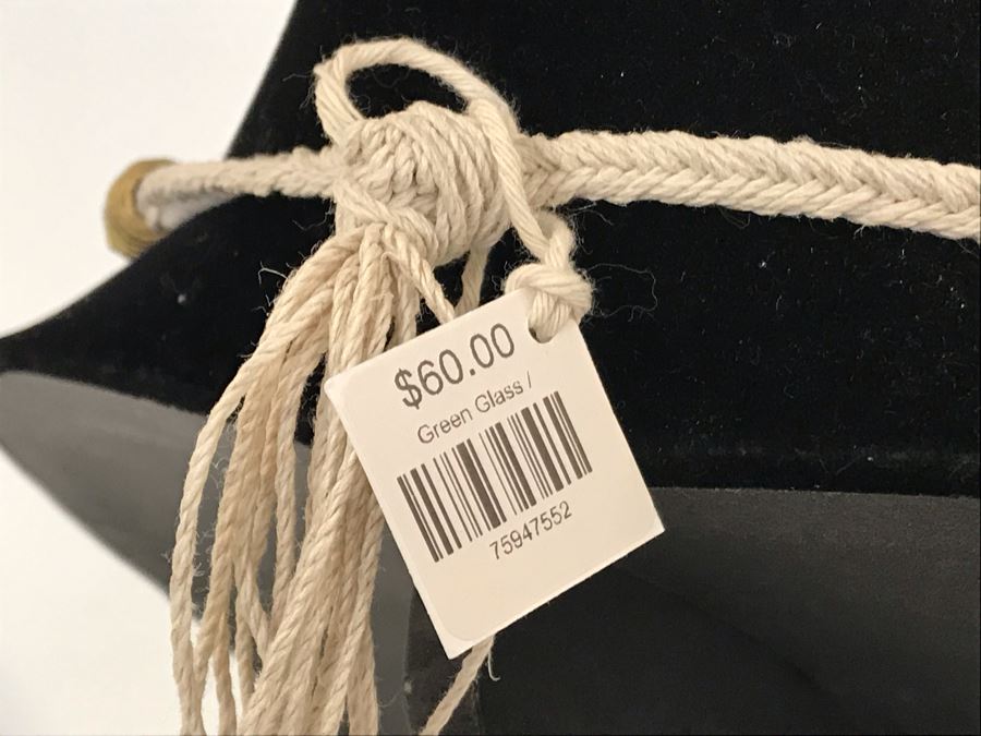 Green Glass And Brass Beads Necklace Retails $60 [Photo 7]