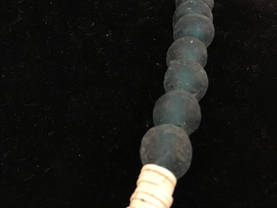 Malawi Blue Glass Beaded Necklace Retails $45 [Photo 5]