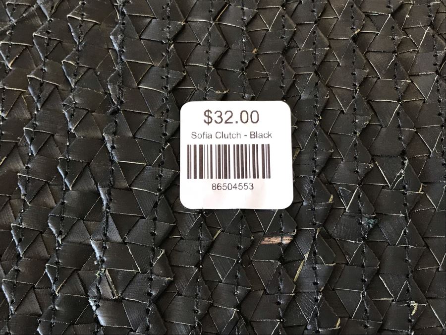 Pair Of Sofia Woven Clutch Handbags In Brown And Black Retails $64 [Photo 6]