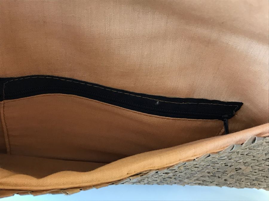 Pair Of Sofia Woven Clutch Handbags In Brown And Black Retails $64 [Photo 7]