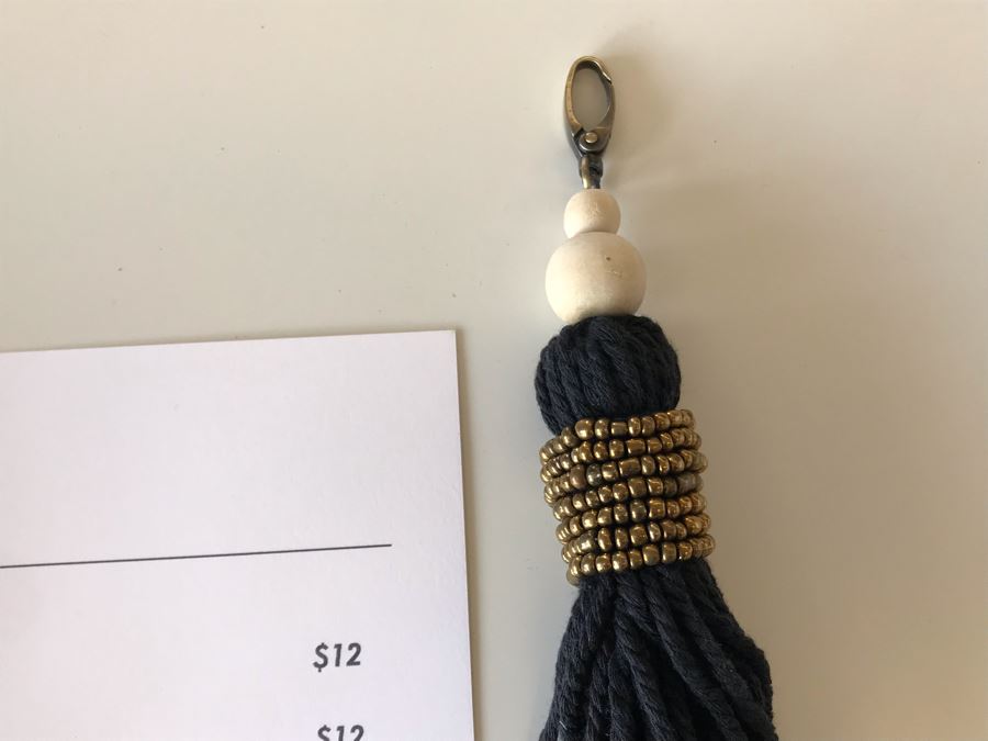 Pair Of Black Tassle Bali Key Rings Retails $24 [Photo 4]