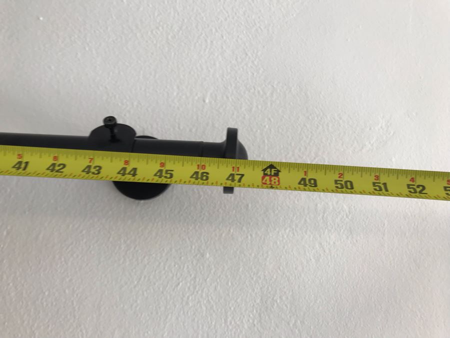 Pair Of Black Curtain Rods With Mounting Hardware 55L X 5D / 48L X 5D [Photo 7]