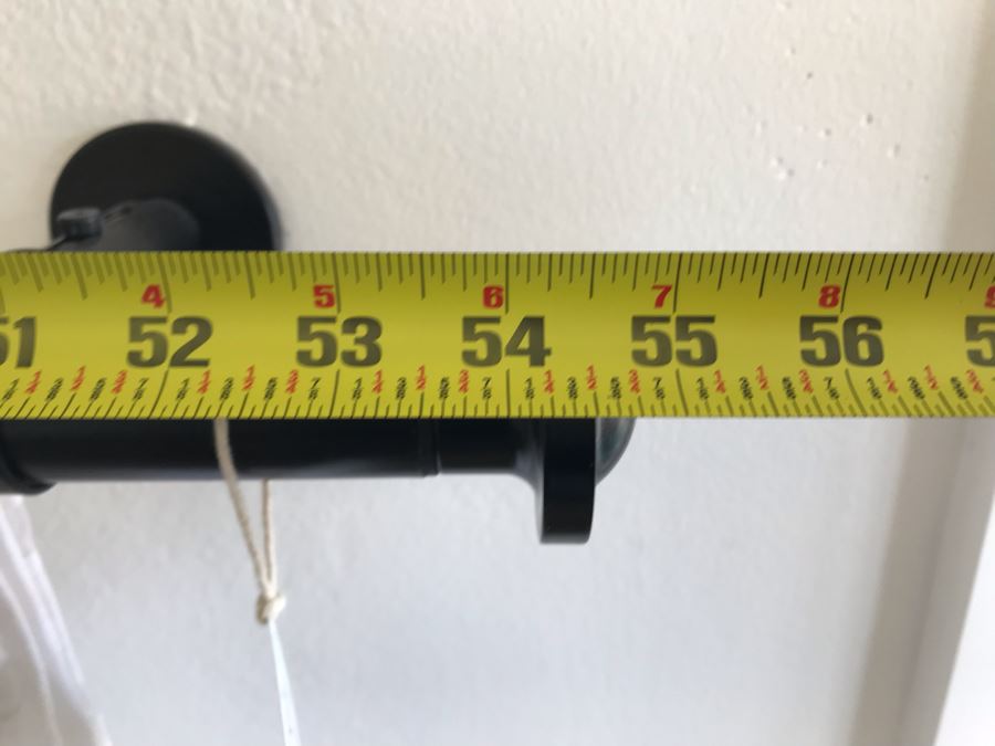 Pair Of Black Curtain Rods With Mounting Hardware 55L X 5D / 48L X 5D [Photo 5]