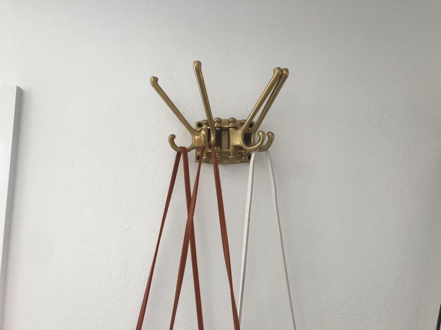 Brass 4-Hook Wall Mounted Coat Rack Hanger [Photo 2]