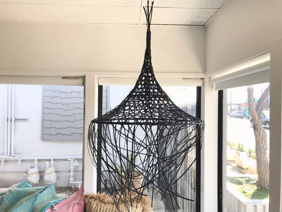 Pair Of Mykonos Black Hanging Light Fixtures (Needs Electrical Light Fixtures) Retails $196 [Photo 5]