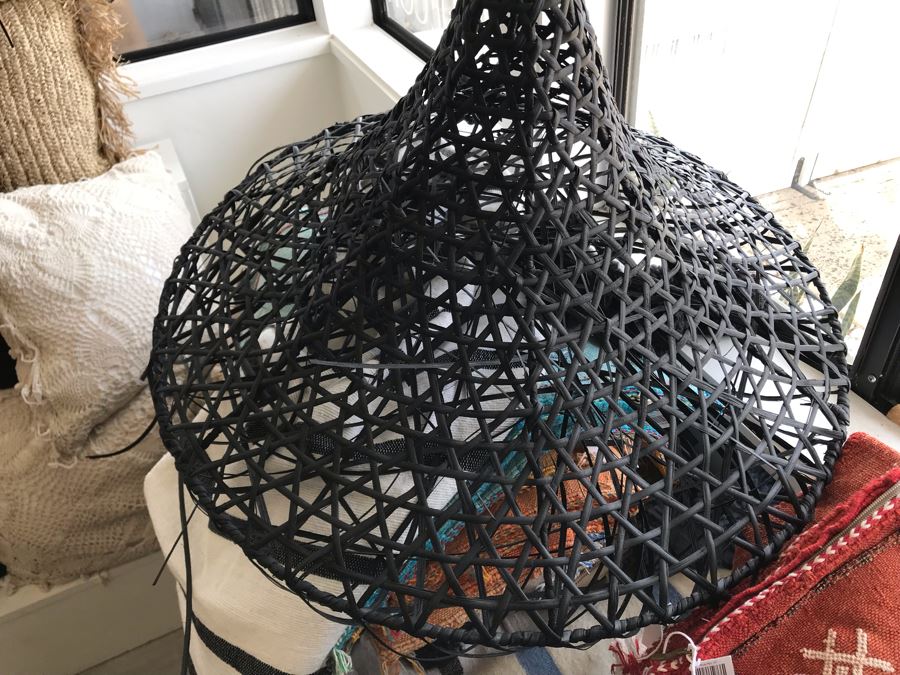 Pair Of Mykonos Black Hanging Light Fixtures (Needs Electrical Light Fixtures) Retails $196 [Photo 10]