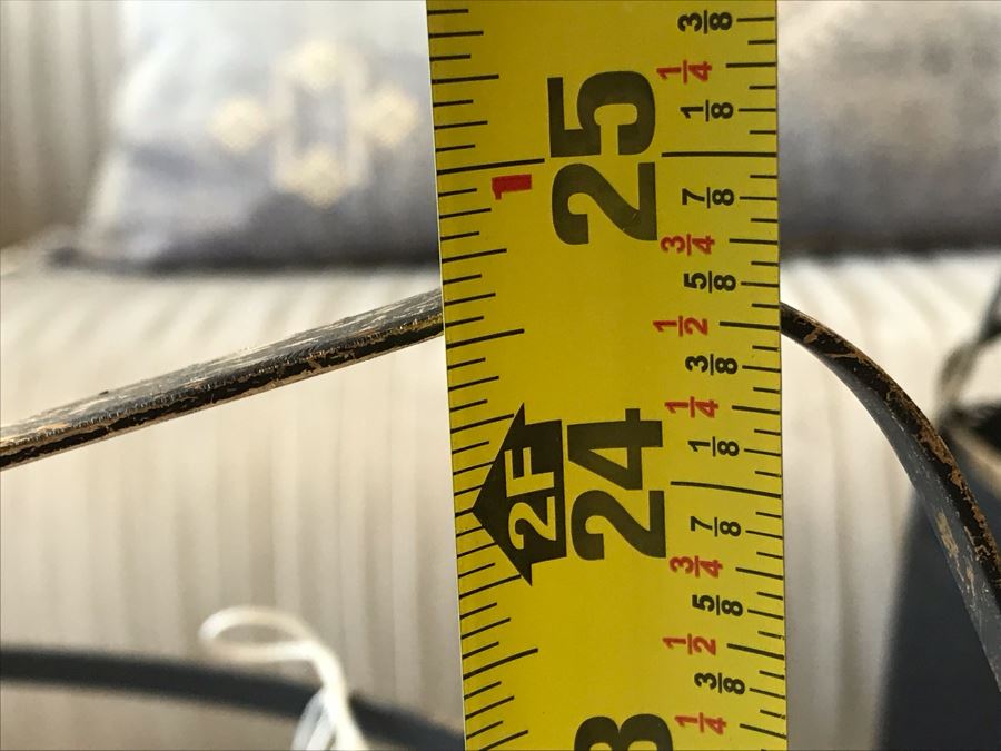 Pair Of Large Black And White Cloth Metal Frame Hanging Light Fixtures (Need Electrical Light Fixtures) 19R X 24.5H Retails $325 [Photo 11]