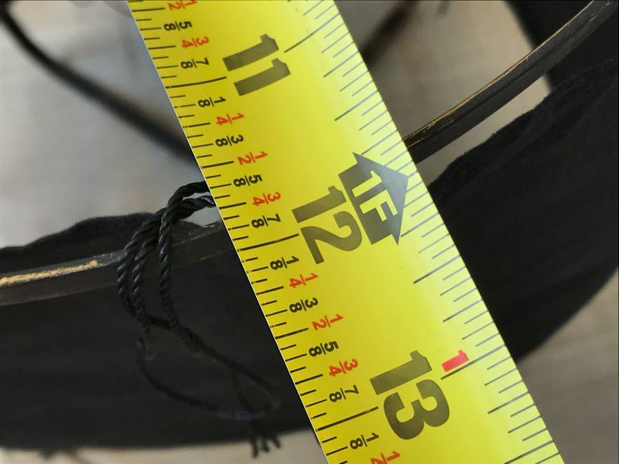 Pair Of Small Black And White Cloth Metal Frame Hanging Light Fixtures (Need Electrical Light Fixtures) 12R X 19H Retails $177 [Photo 10]