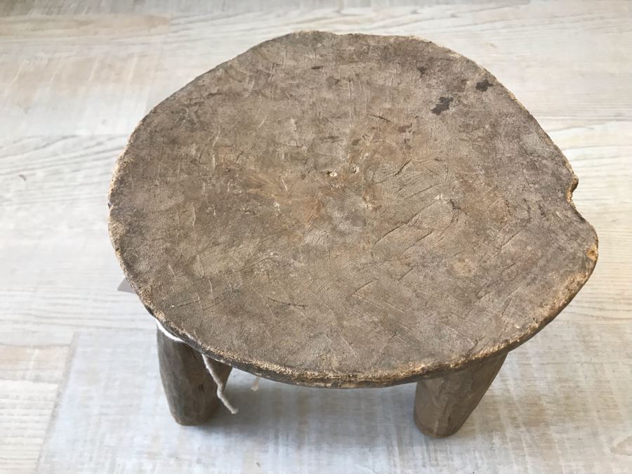Rustic Handmade Wooden 3-Leg Stool 9W X 7H Retails $78 [Photo 3]