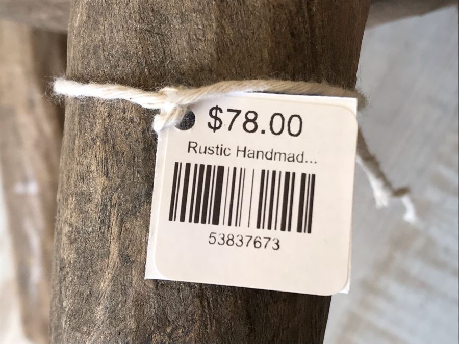 Rustic Handmade Wooden 3-Leg Stool 9W X 7H Retails $78 [Photo 6]
