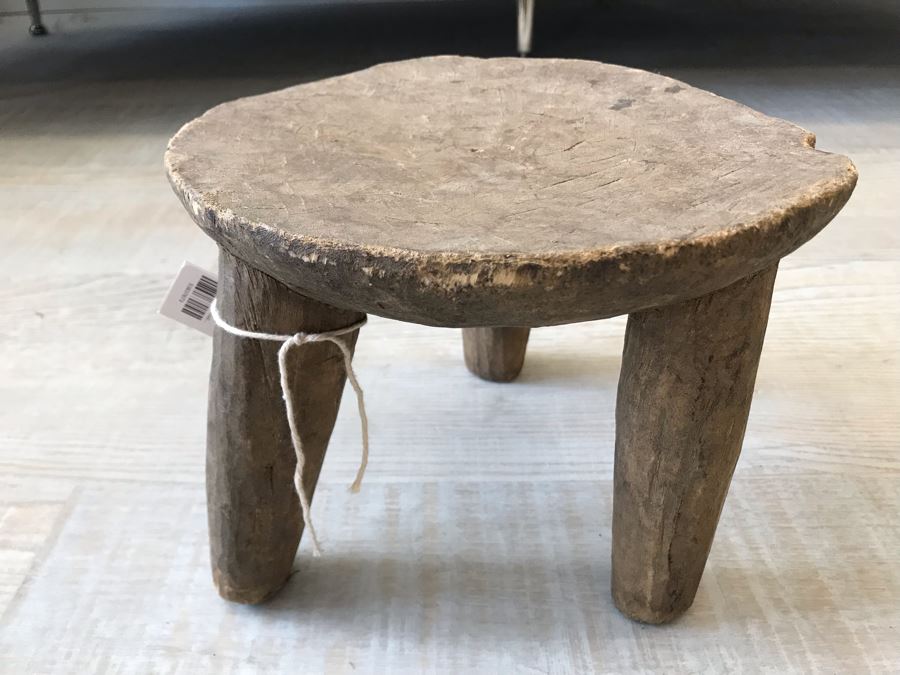 Rustic Handmade Wooden 3-Leg Stool 9W X 7H Retails $78 [Photo 2]